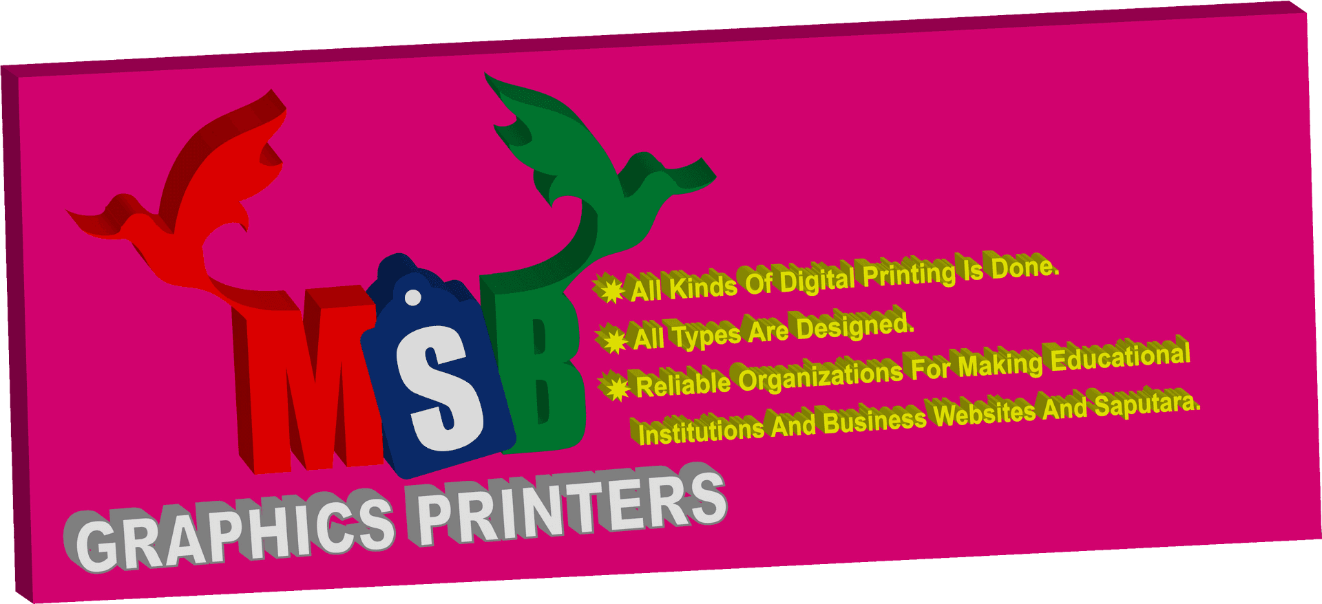 M S B Graphics Printers Signage PNG