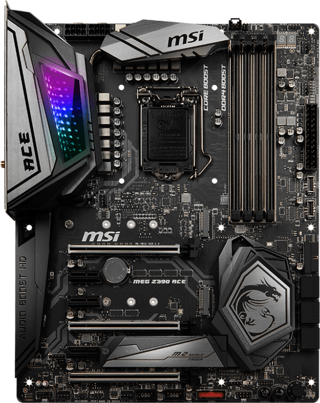 M S I M E G Z390 A C E Motherboard PNG