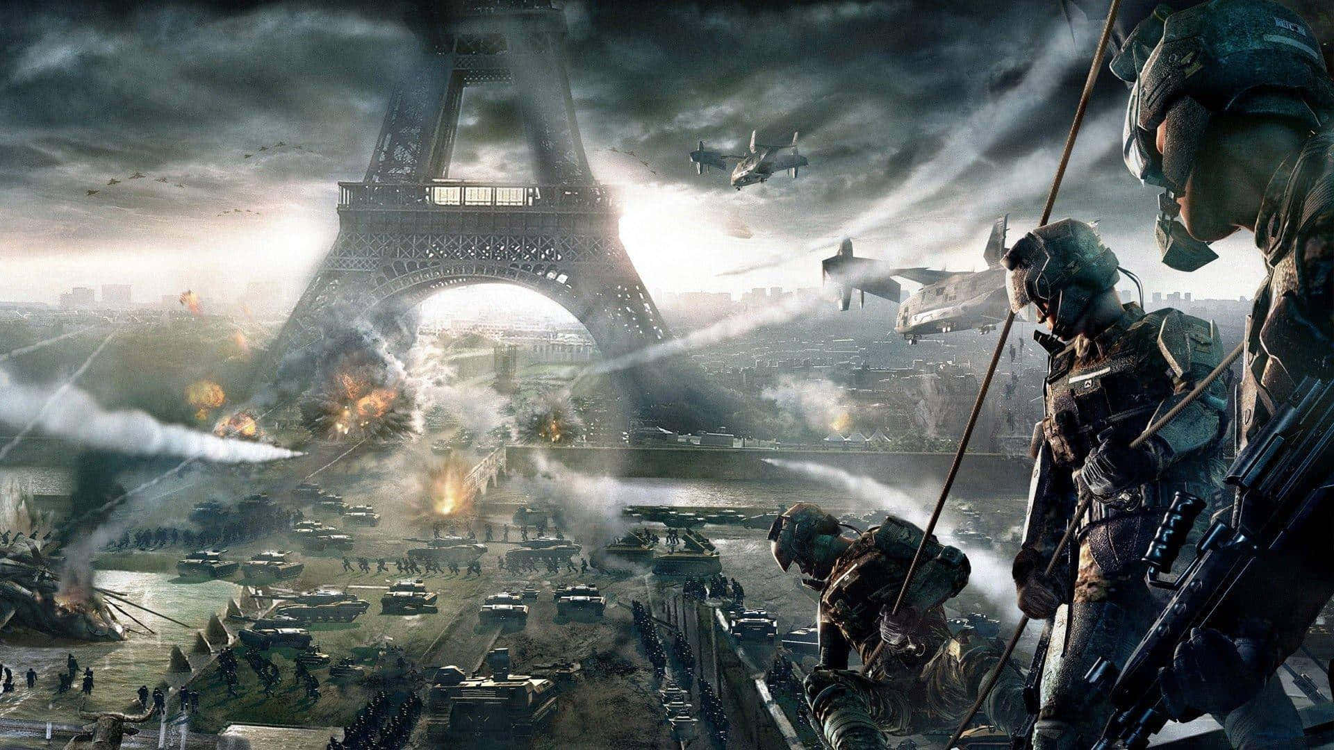 M W3 Paris Battle Scene Wallpaper