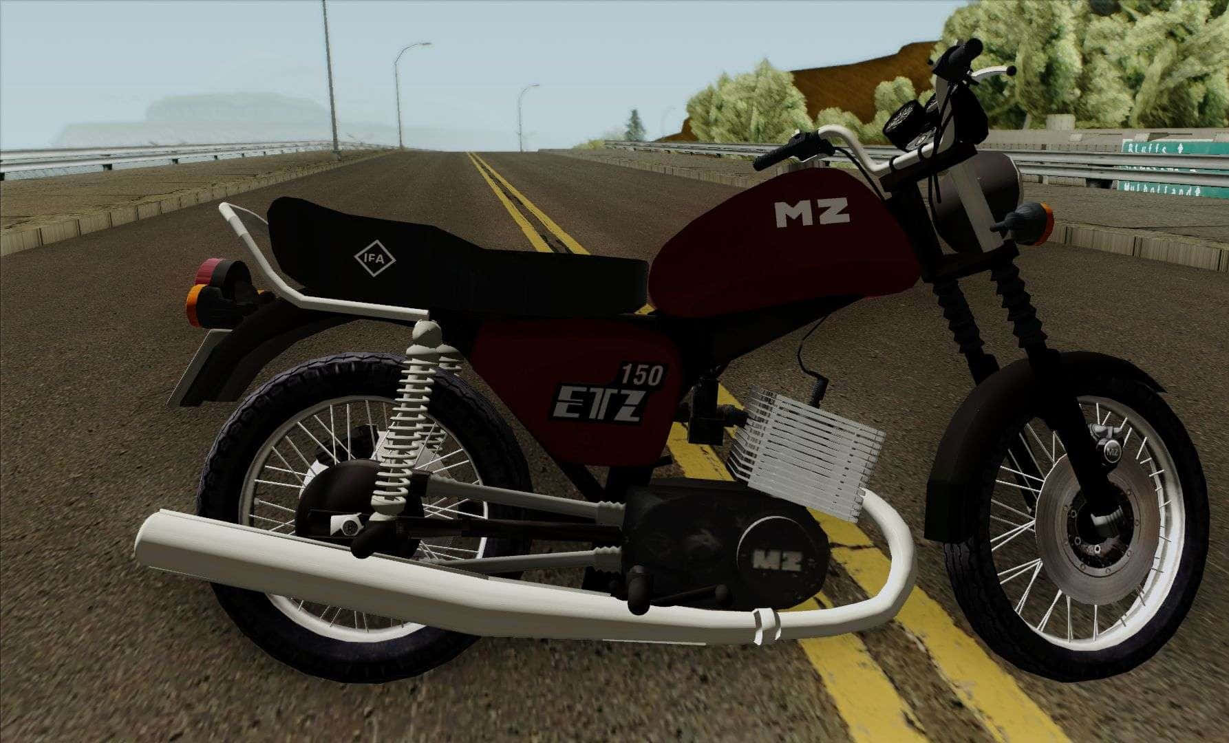 M Z E T Z150 Motorcycle On Road Wallpaper