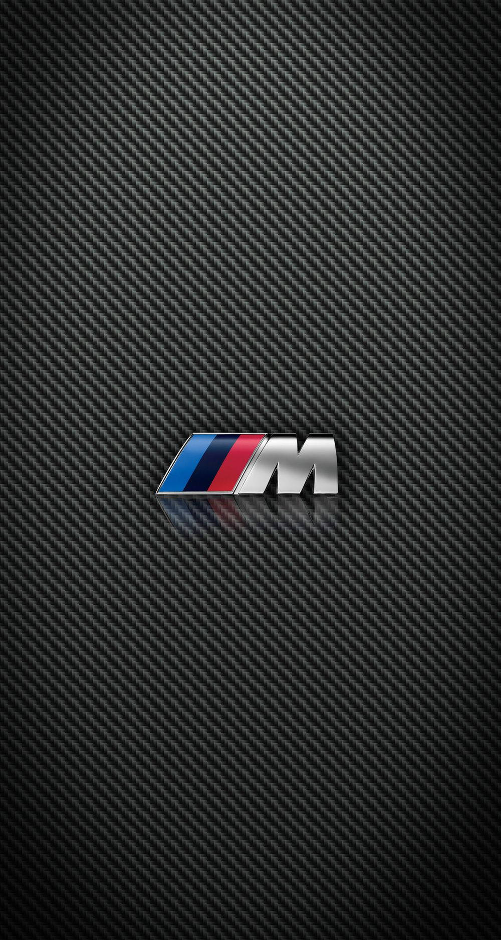 BMW iPhone X Væg Tapet med M3 Carbon Logo Wallpaper