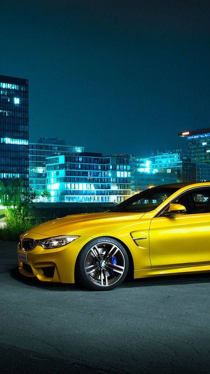 M4 Gold BMW iPhone X Wallpaper