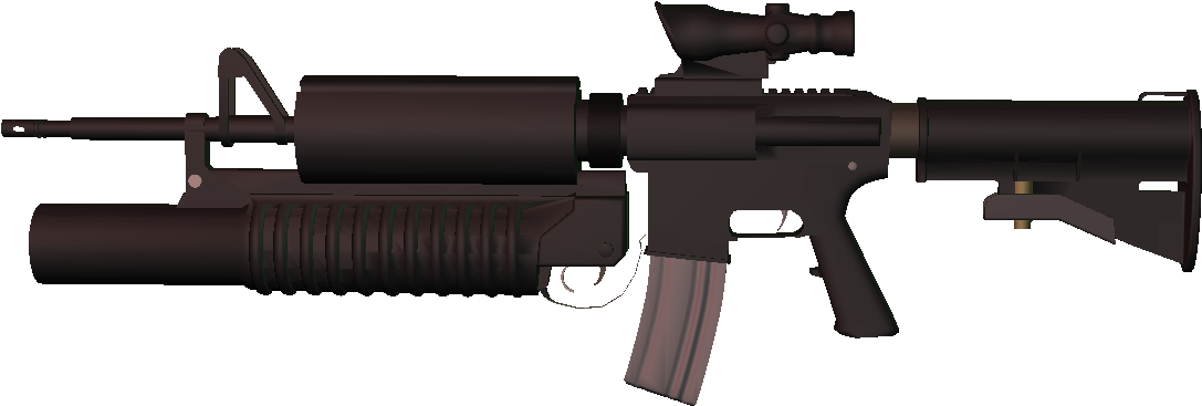 M4_ Carbine_with_ Grenade_ Launcher_ Attachment PNG