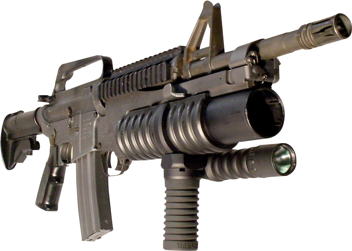 M4_ Carbine_with_ Grenade_ Launcher_ Attachment PNG