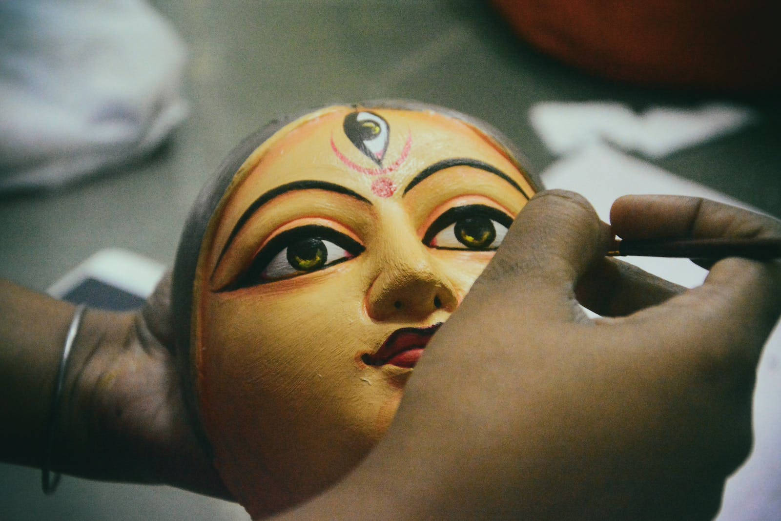 Esculturade Maa Durga Fondo de pantalla