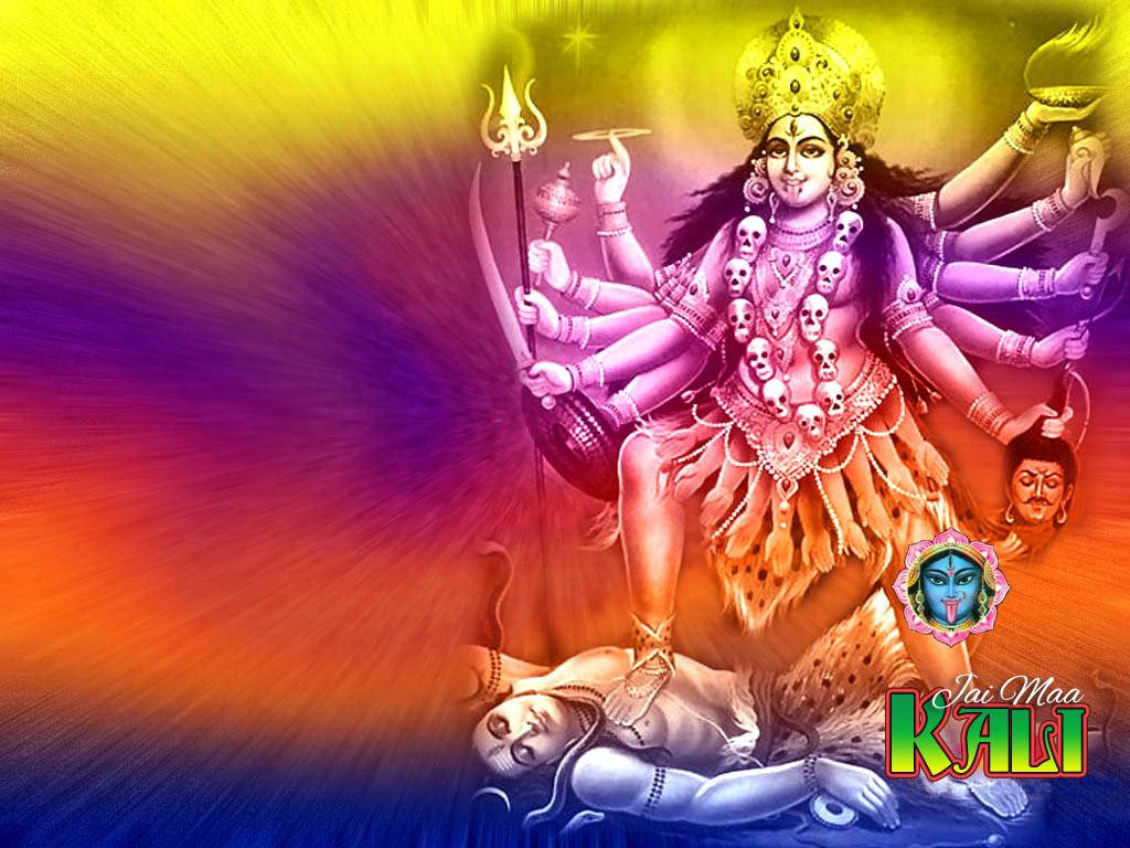 Maakali Shiva Farbenfroher Ästhetischer Hintergrund Wallpaper
