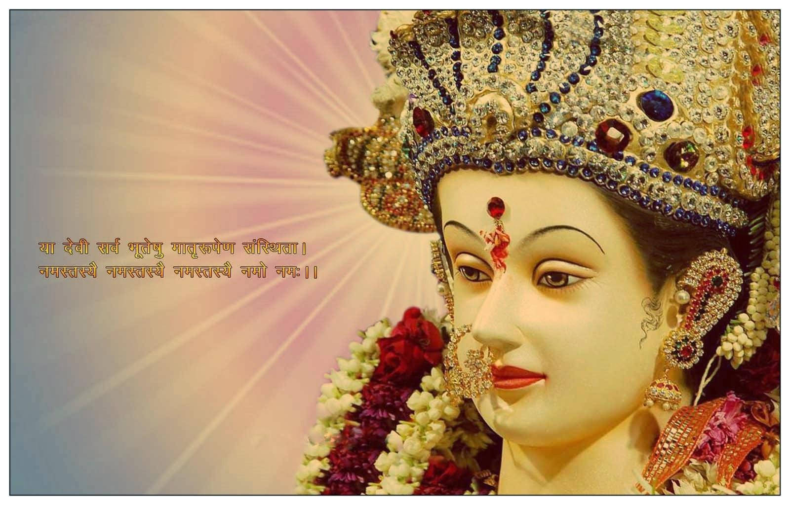 Maa Sherawali Goddess Divine Face Wallpaper