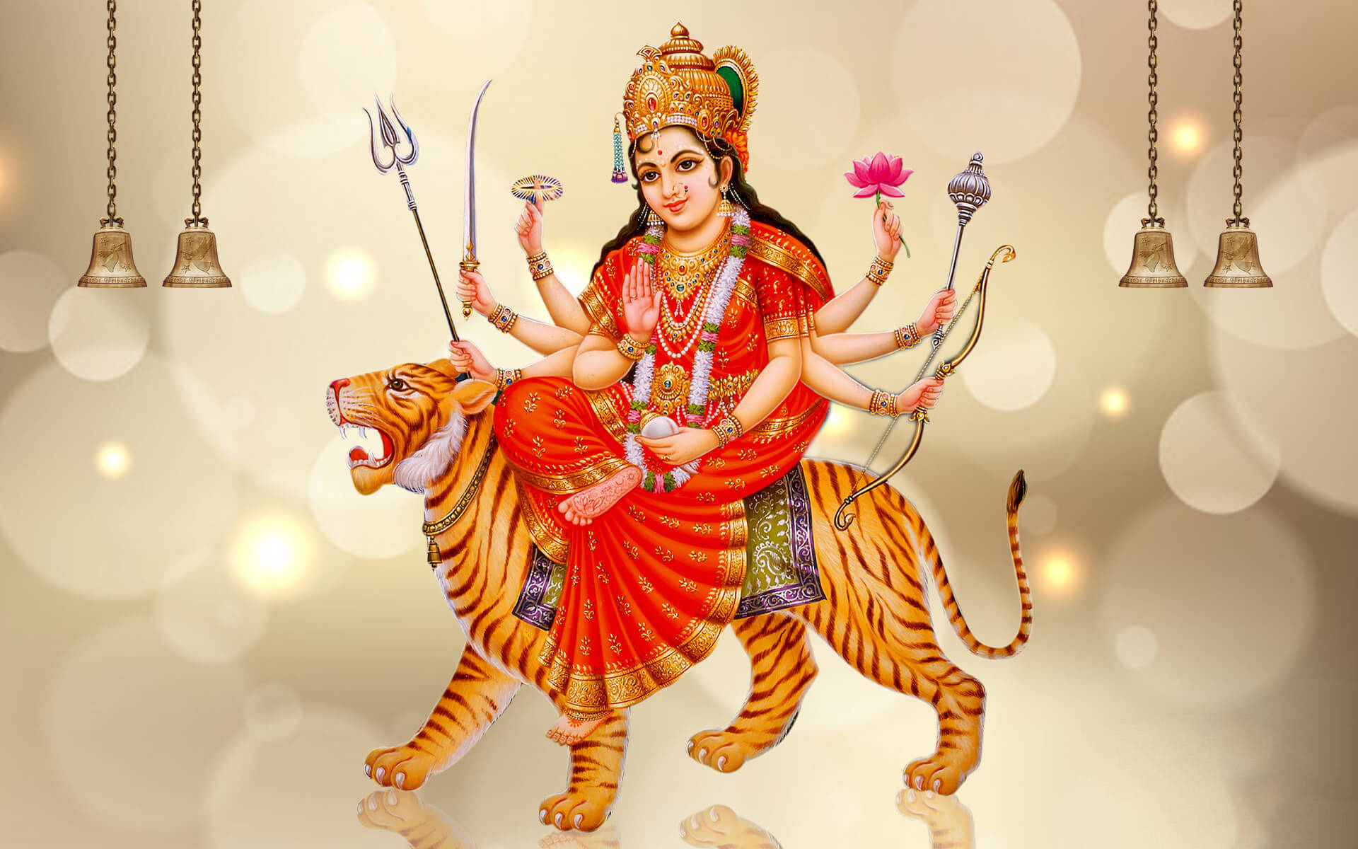 Maa Sherawali Indian Goddess