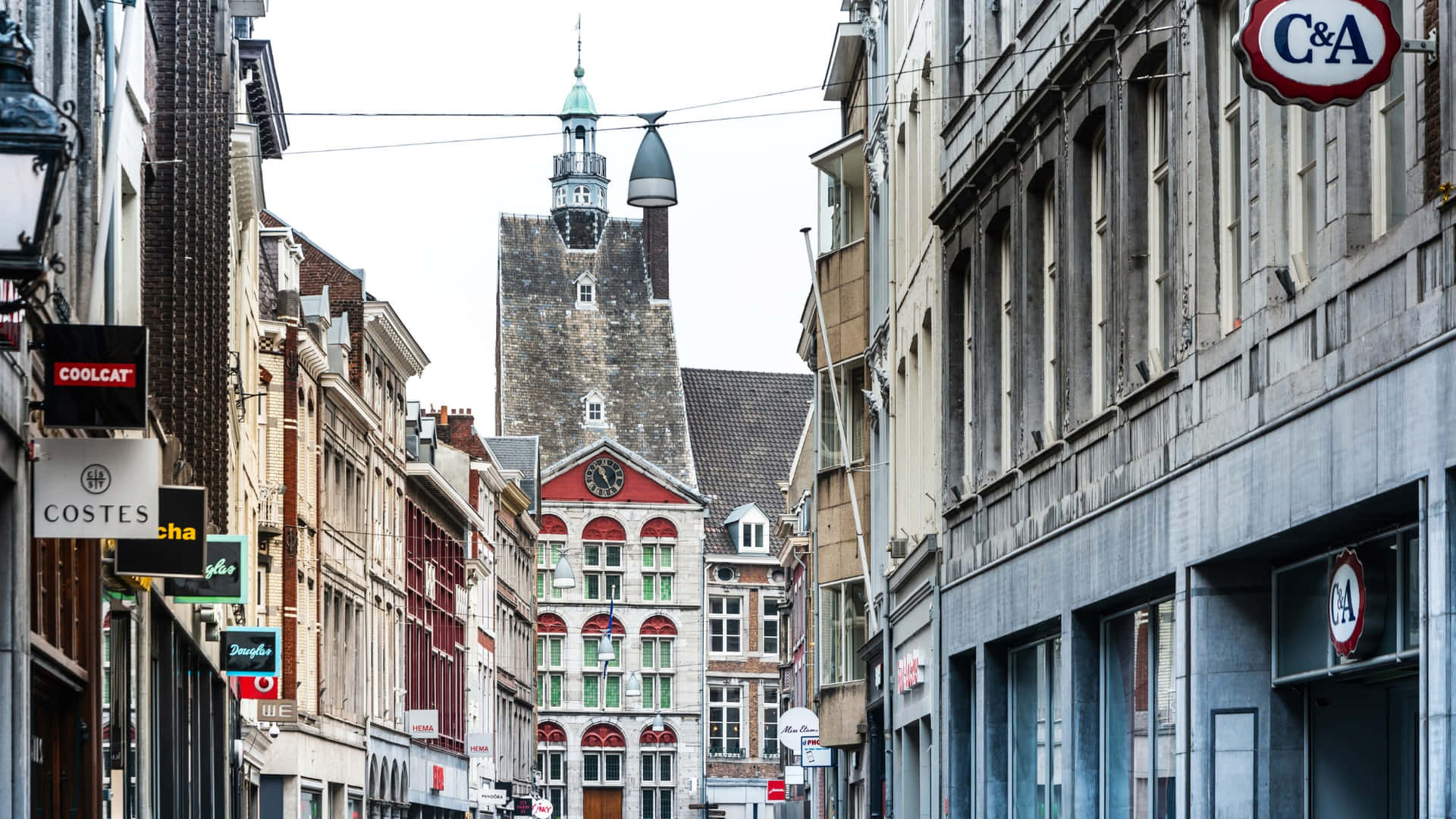 Maastricht City Center Street View Wallpaper