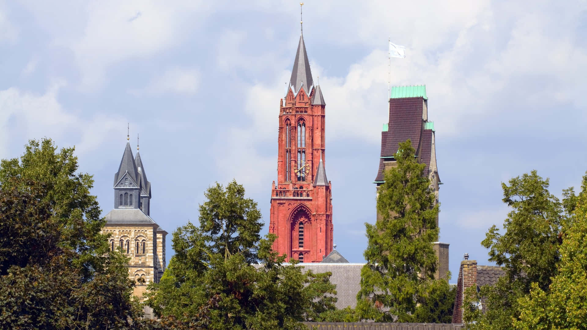 Maastricht Historic Church Towers Wallpaper