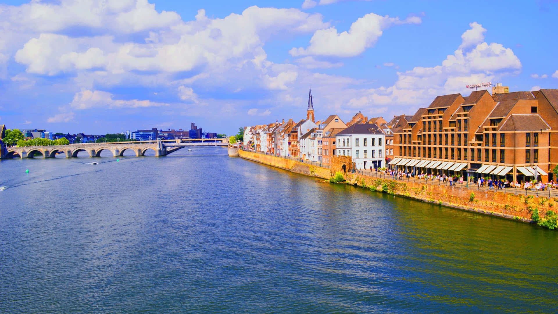 Maastricht River Meuse View Wallpaper