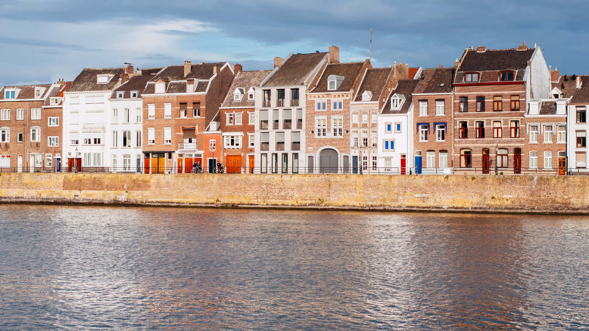 Maastricht Riverfront Architecture Wallpaper