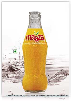 Maaza Mango Drink Bottle Splash PNG