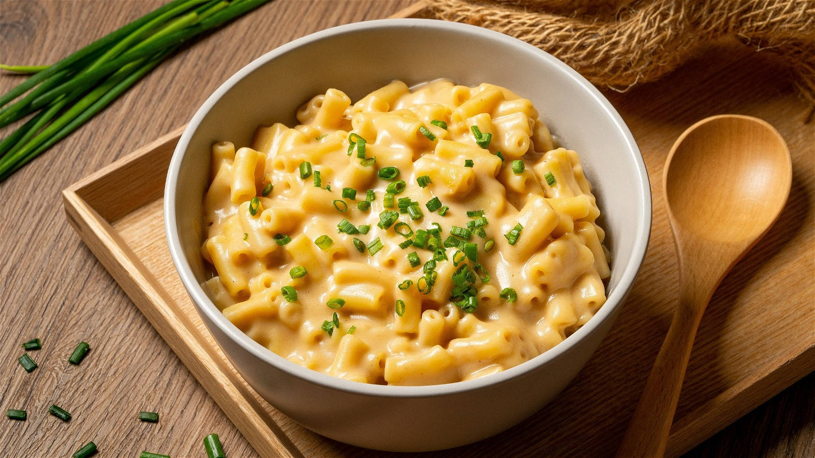 Mac And Cheese With Sping Onions Wallpaper