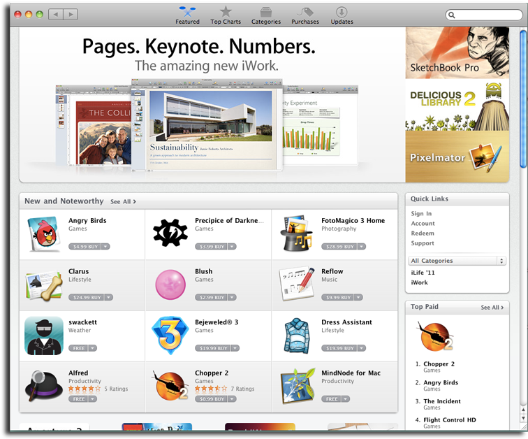 Mac App Store Interface PNG