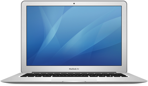 Mac Book Air Front View PNG