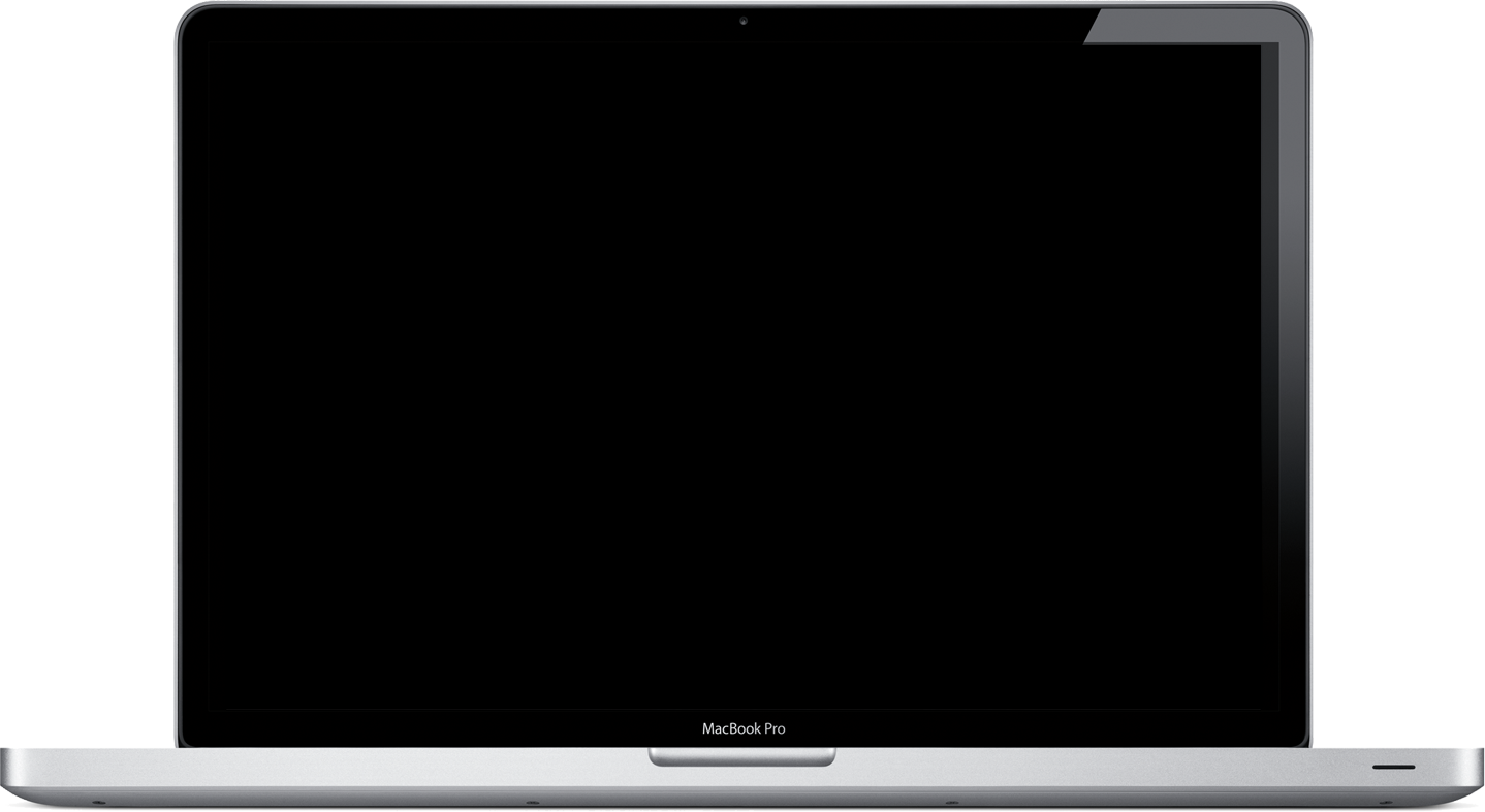 Mac Book Pro Front View PNG