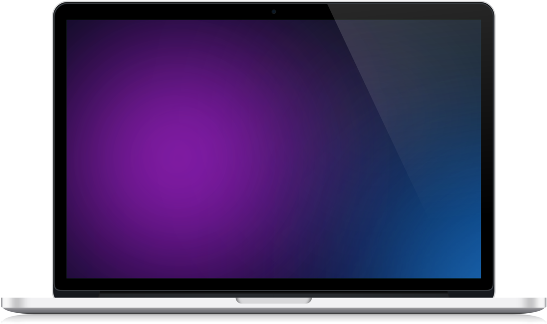 Mac Book Pro Front View PNG