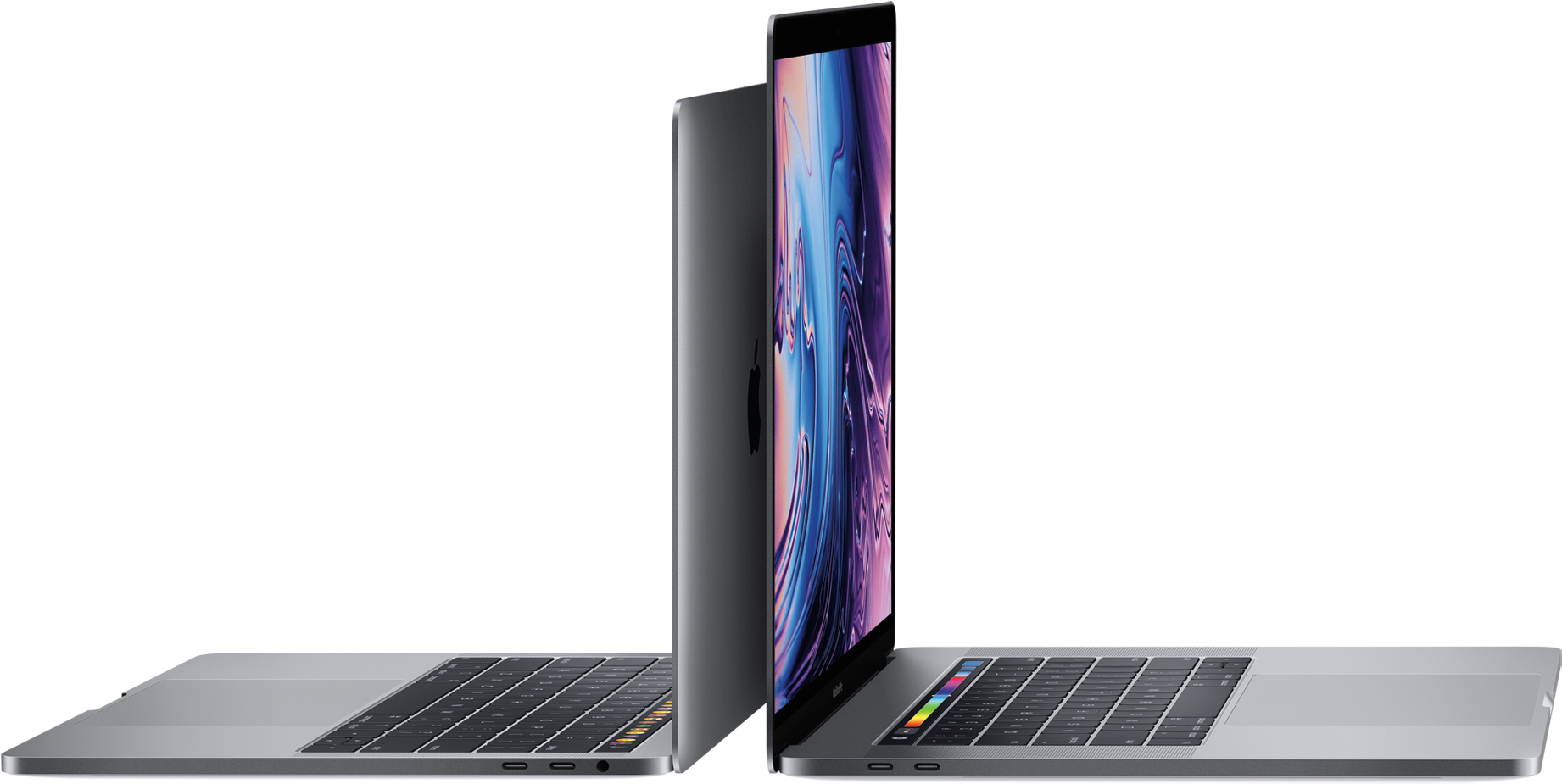 Mac Book Pro Openand Closed View PNG