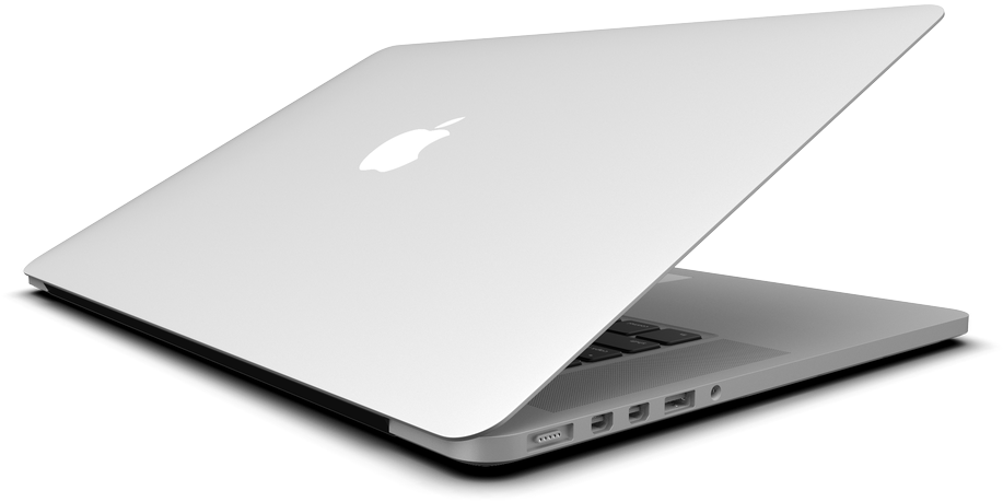 Mac Book Pro Silver Half Closed PNG