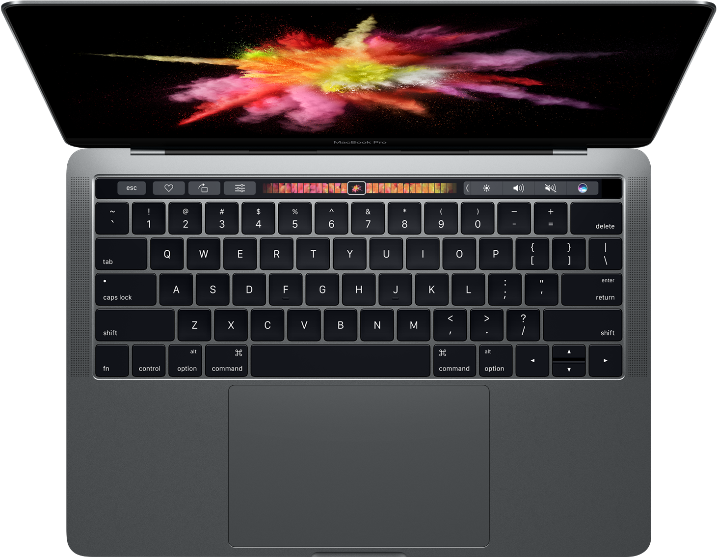 Download Mac Book Prowith Touch Bar Top View 