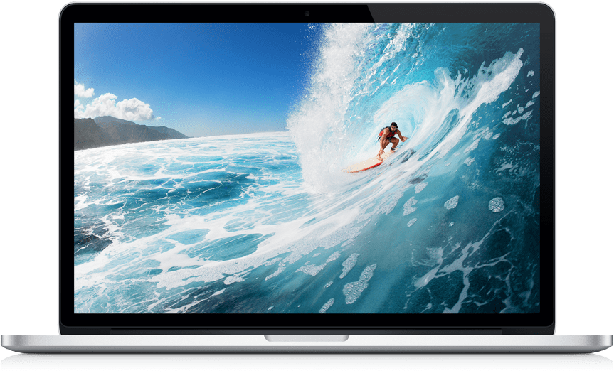 Mac Book Surfing Wallpaper PNG