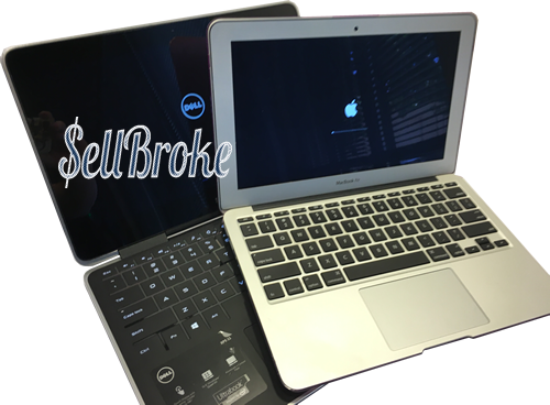 Mac Bookand Dell Laptop Comparison PNG