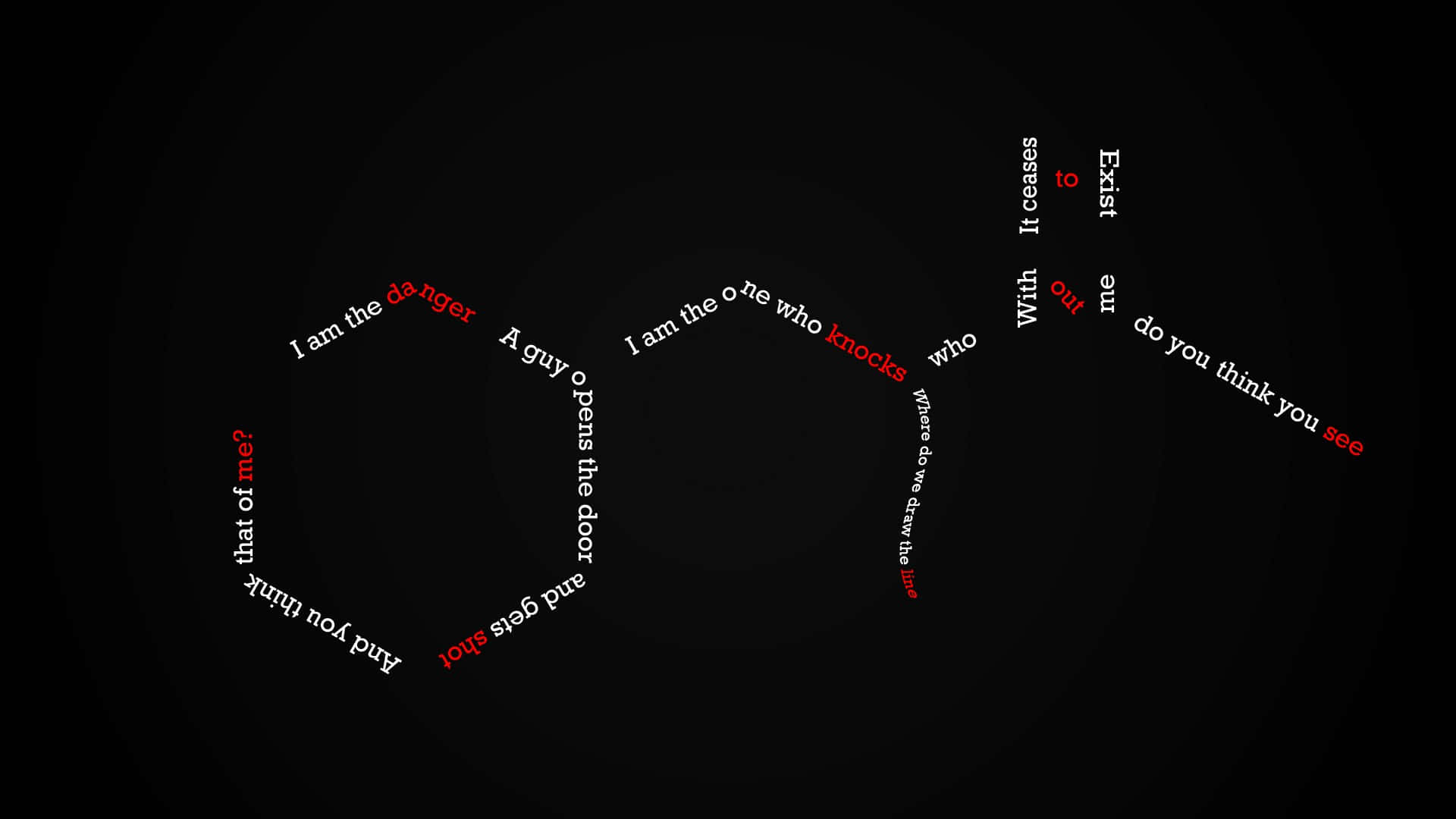 A Black Background With A Red And Black Text Wallpaper
