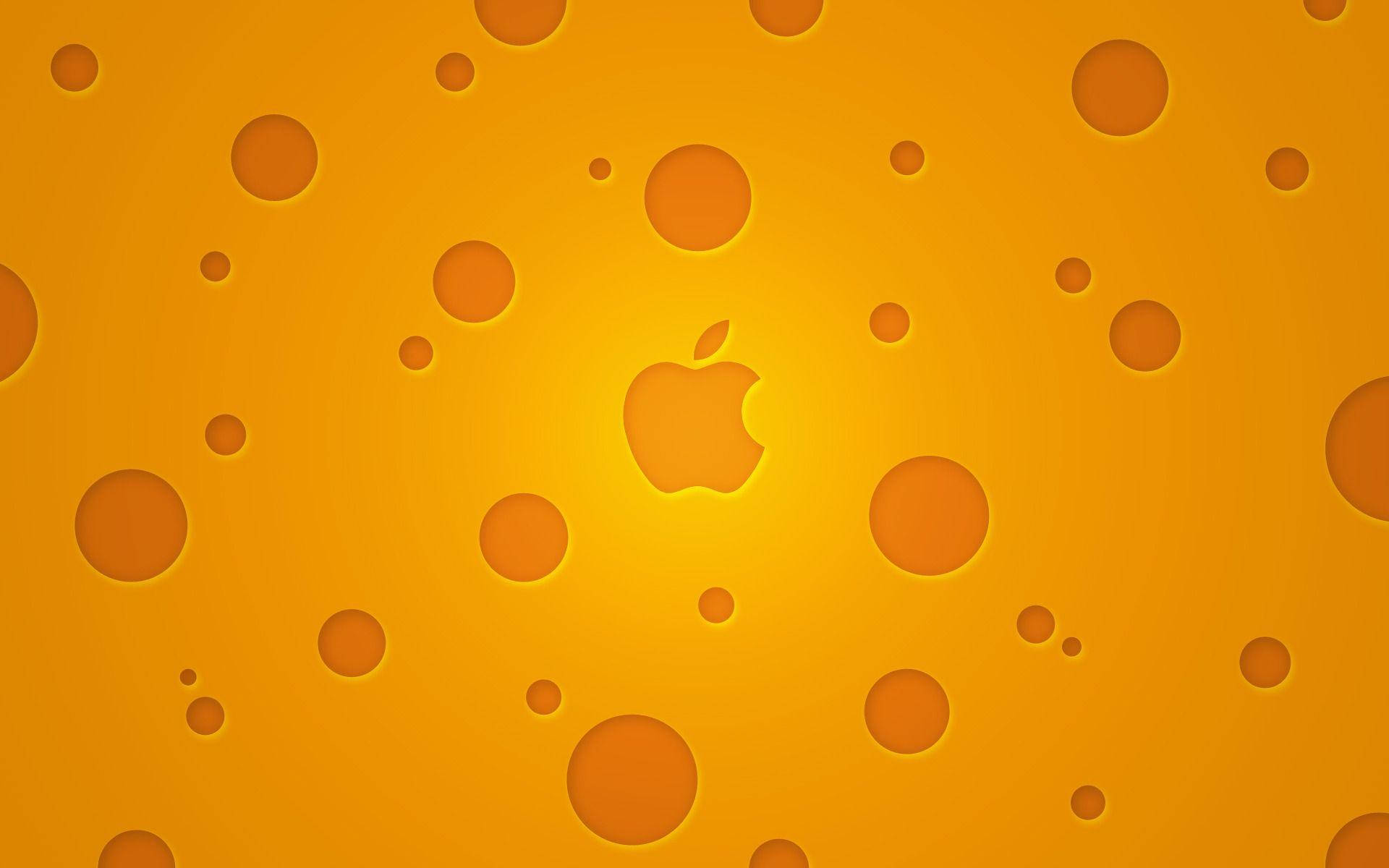 Mac Logo On Cheese Background Wallpaper