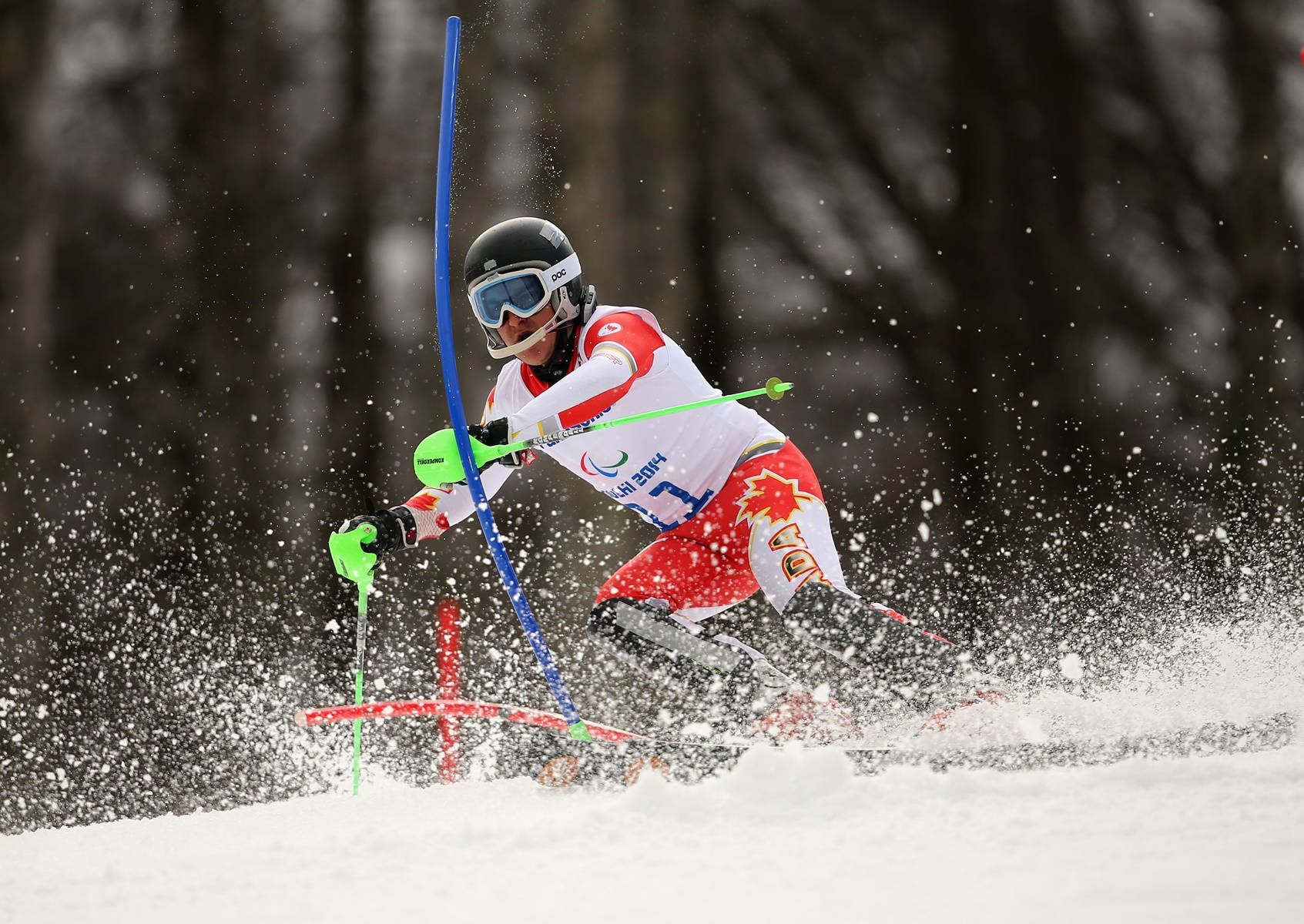 Alpine Skiing Champion - Mac Marcoux in Action Wallpaper