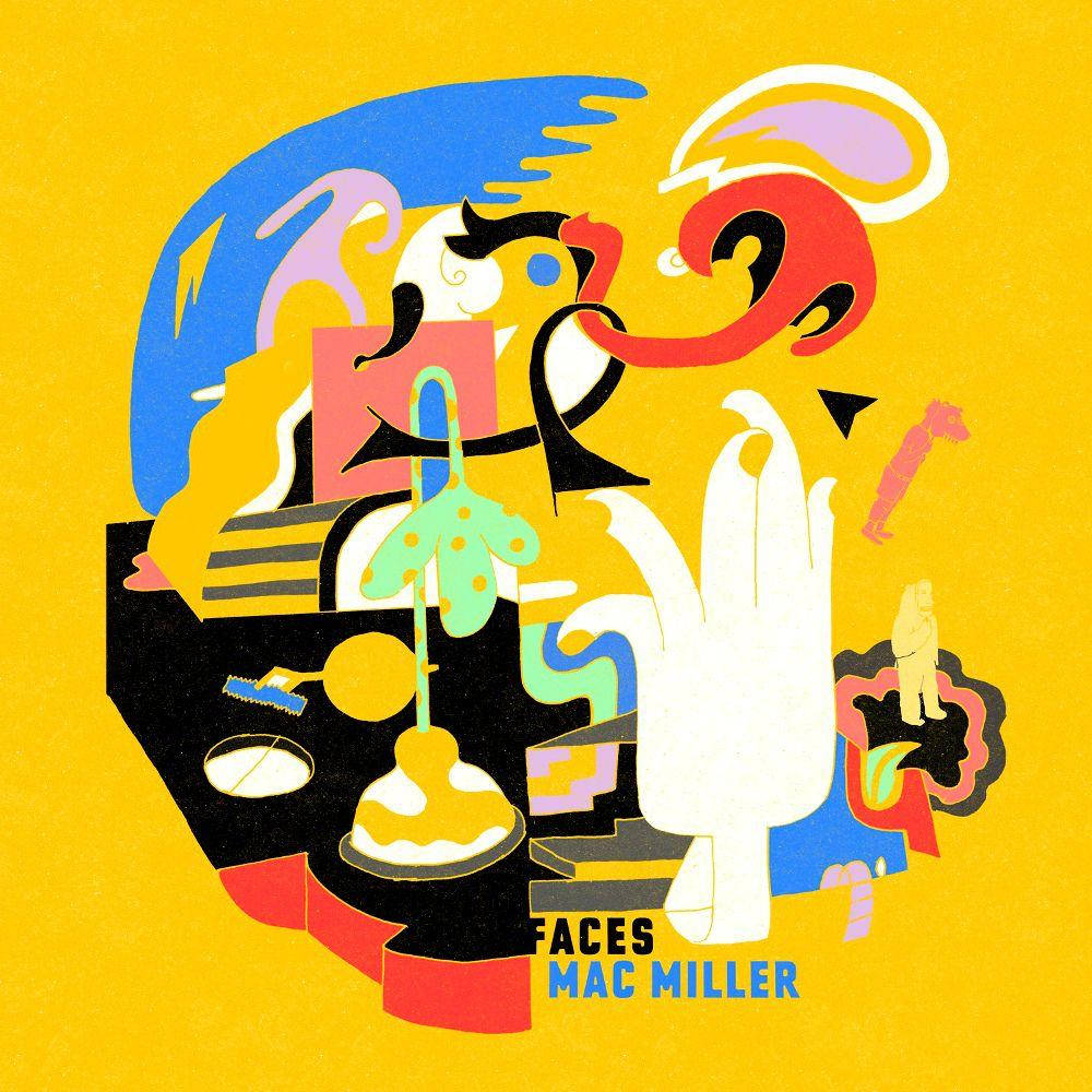 Mac Miller Ansikten Mixtape Album Wallpaper
