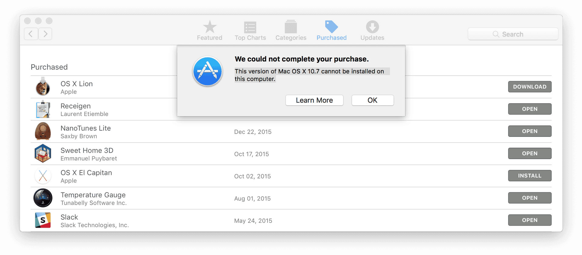 Mac O S Compatibility Error Screen PNG