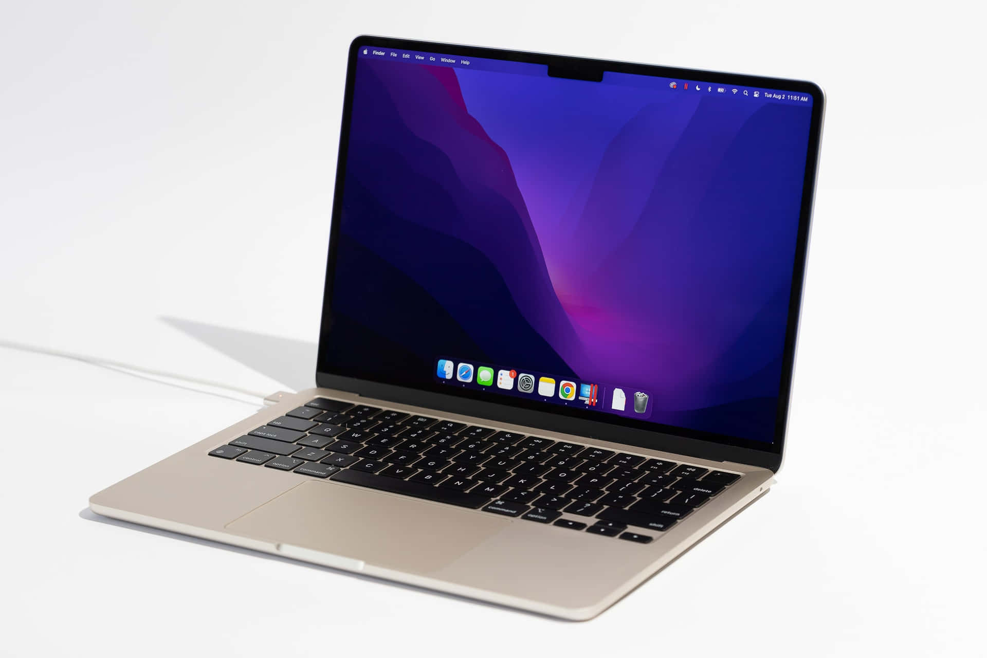 Sleek Apple Mac Setup With Dual Screens And Keyboard