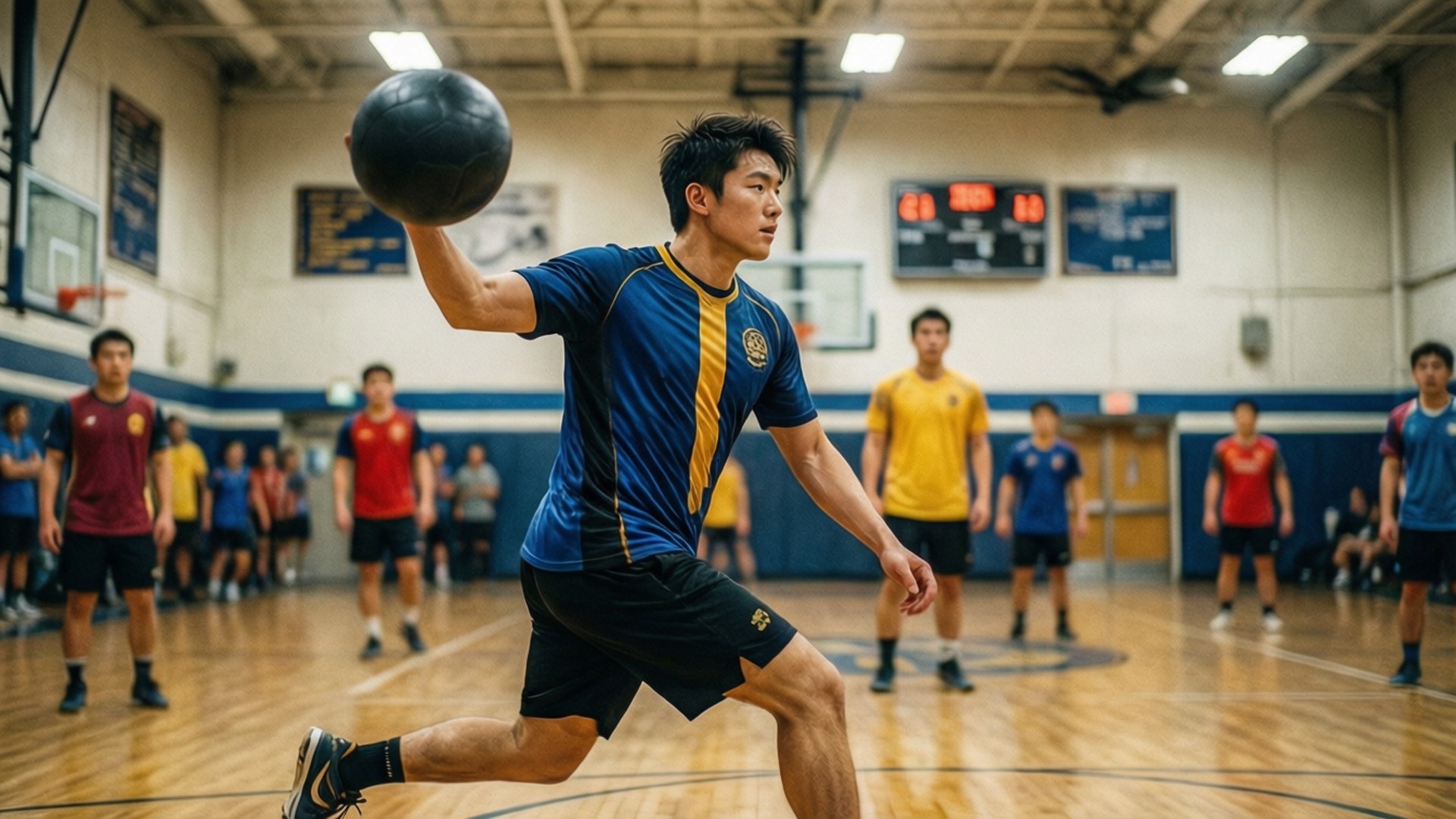 Mac's Dodgeball Throw Bakgrunner