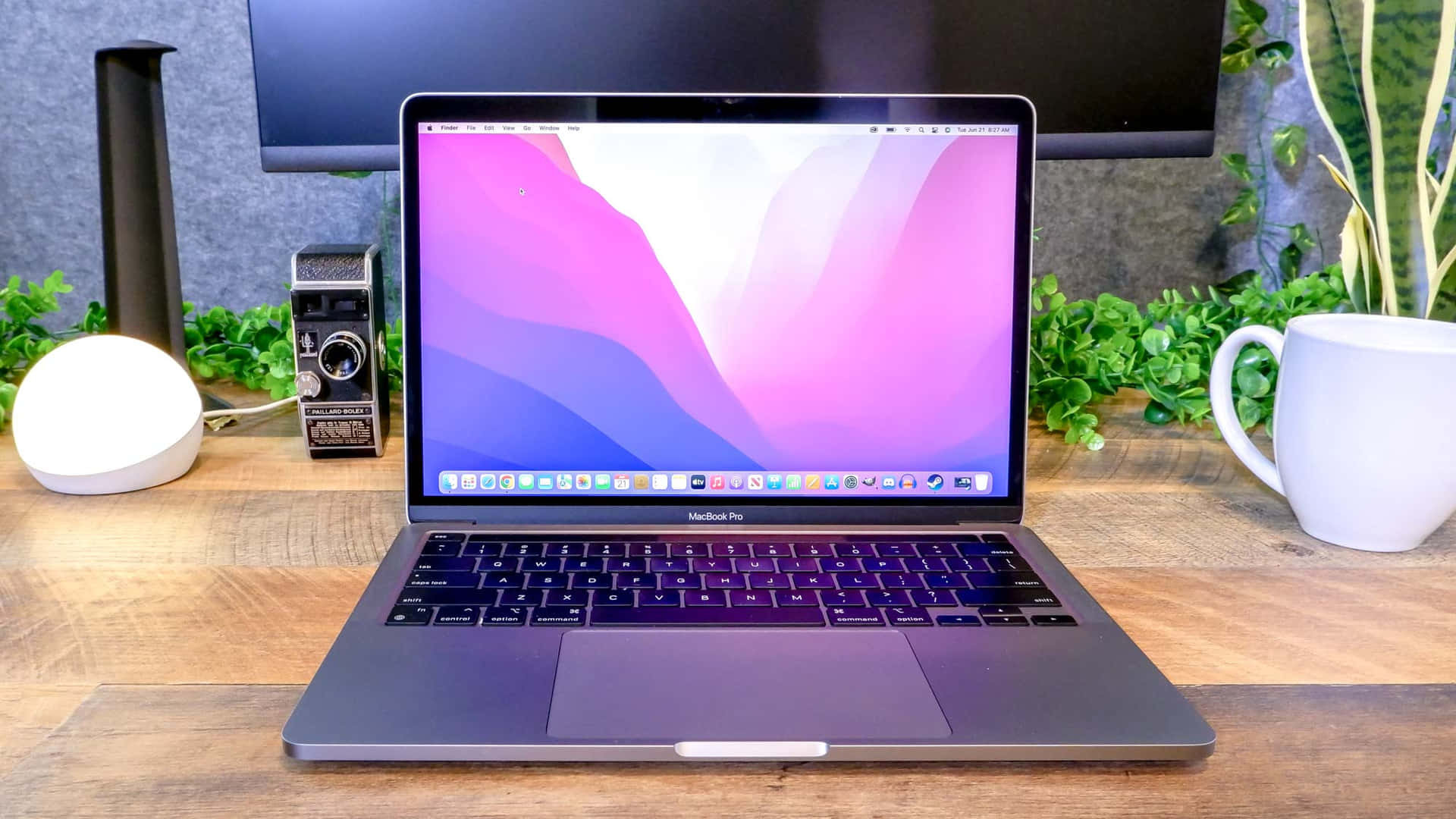 Macbook laptop with sleek and modern design