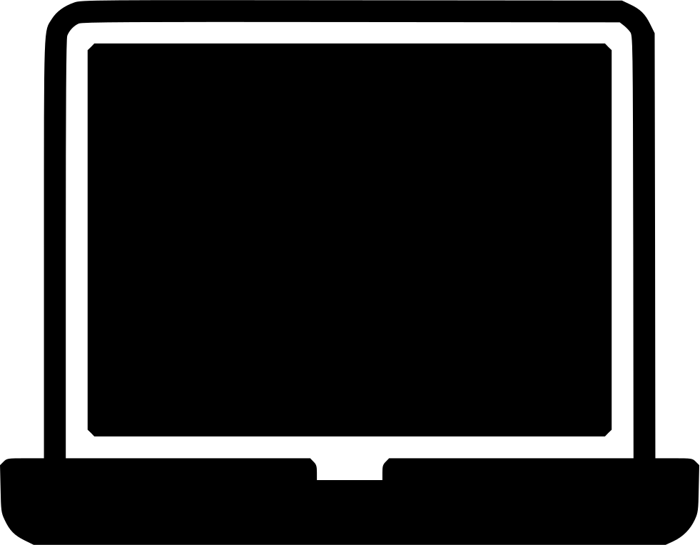 Macbook Silhouette Vector PNG