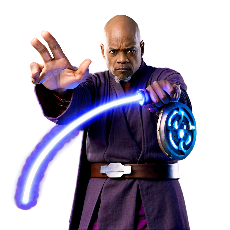 Mace Windu Action Pose Png Ybu PNG