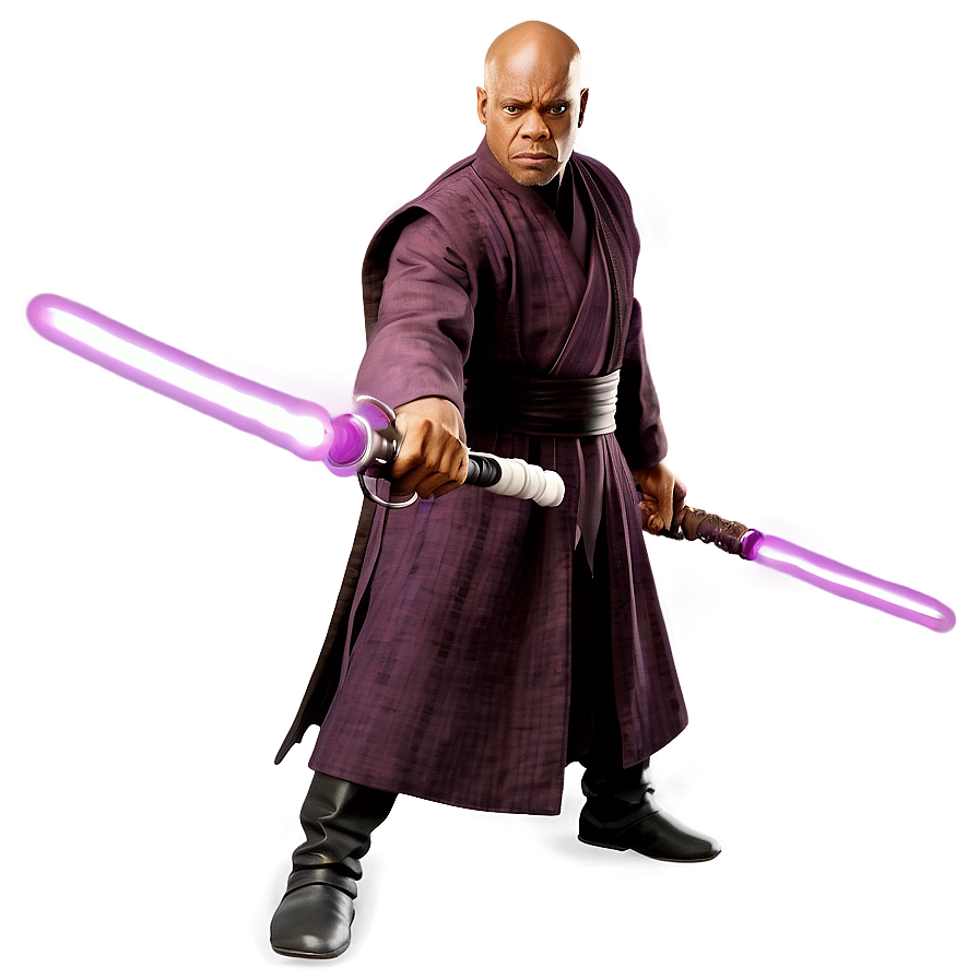 Mace Windu Battle Stance Png Fum PNG