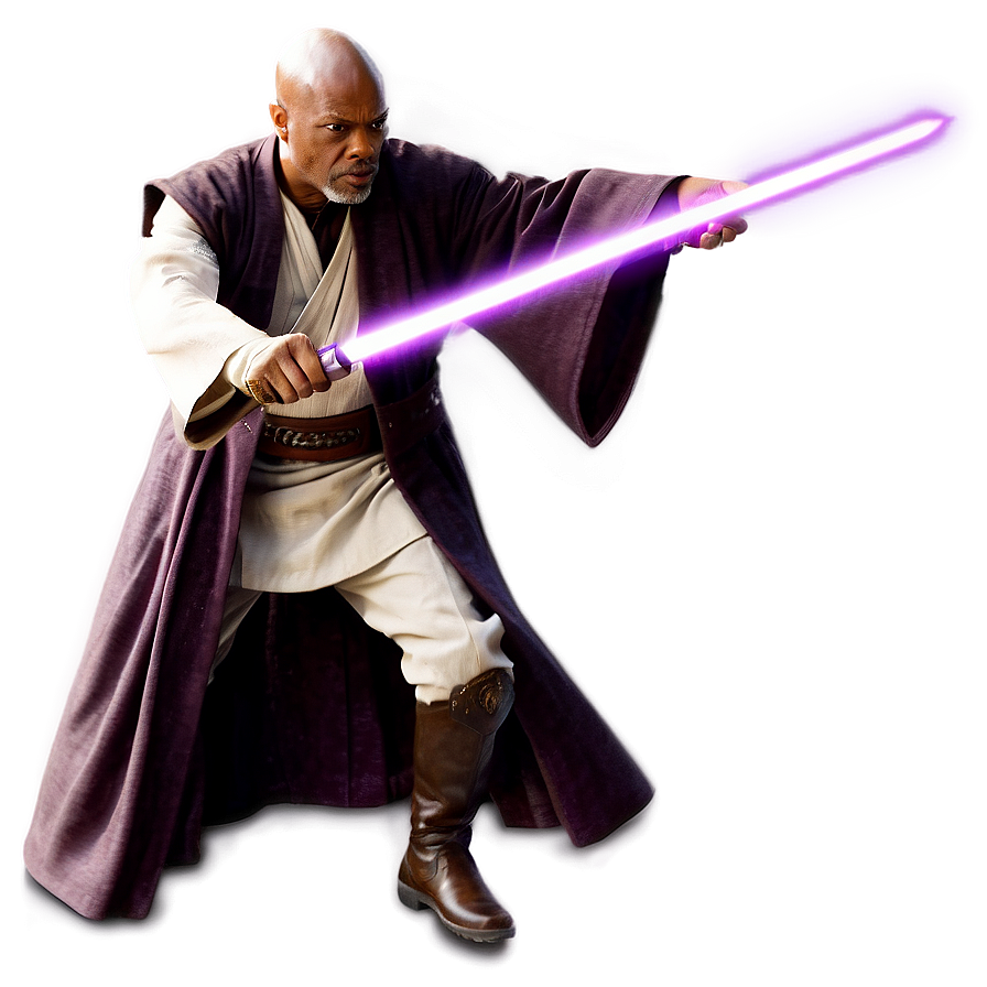 Mace Windu In Action Png Gre15 PNG