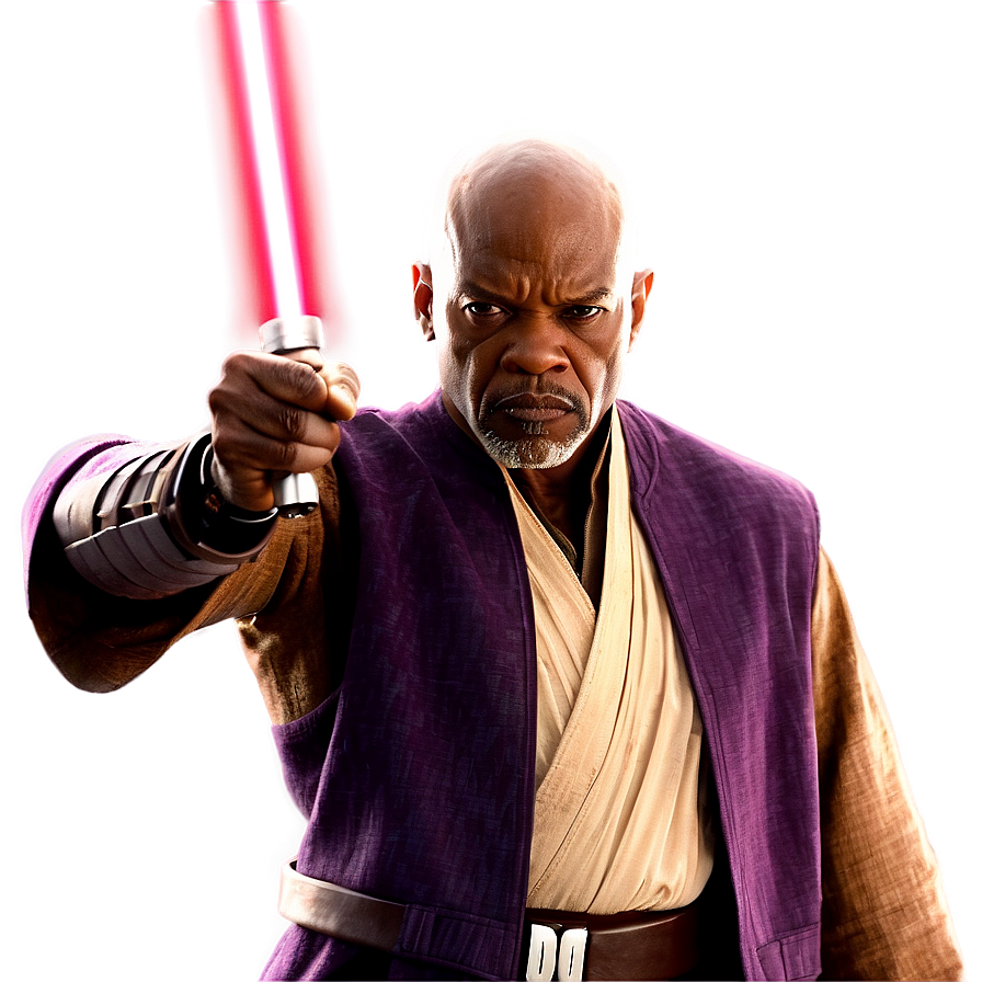 Download Mace Windu Leadership Pose Png Krk | Wallpapers.com