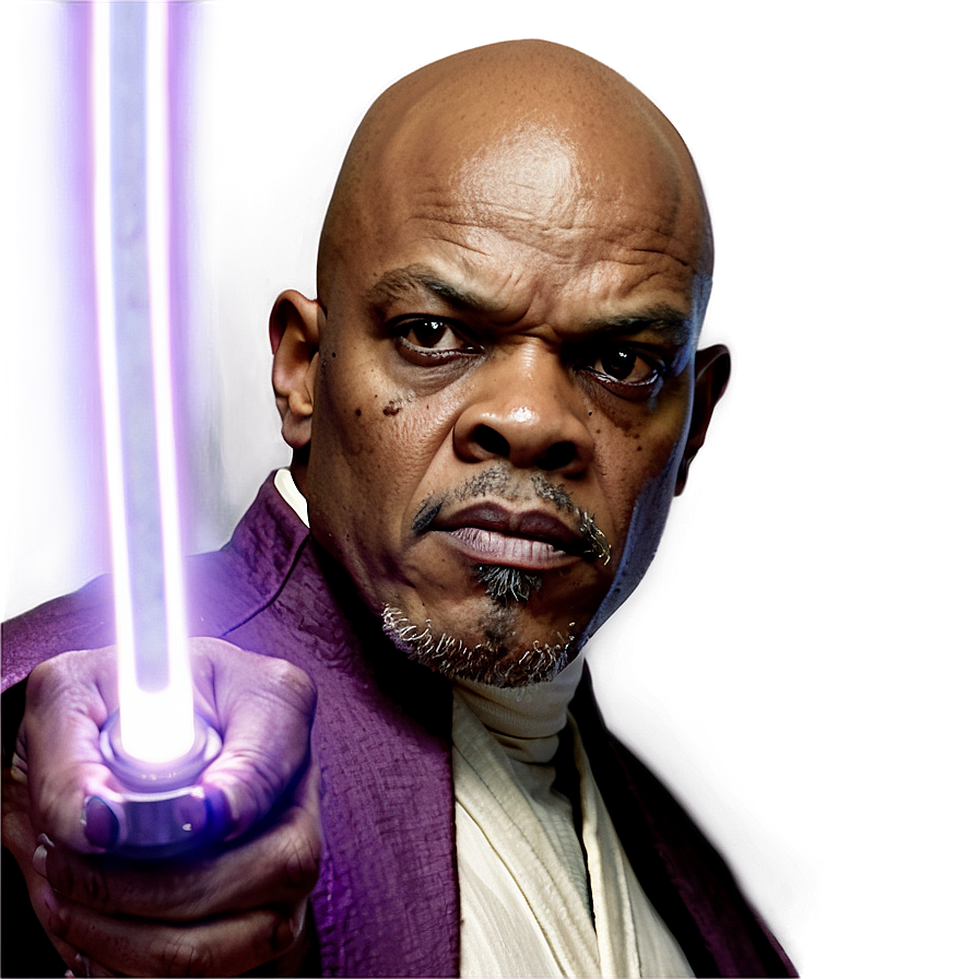 Mace Windu Portrait Art Png 06242024 PNG