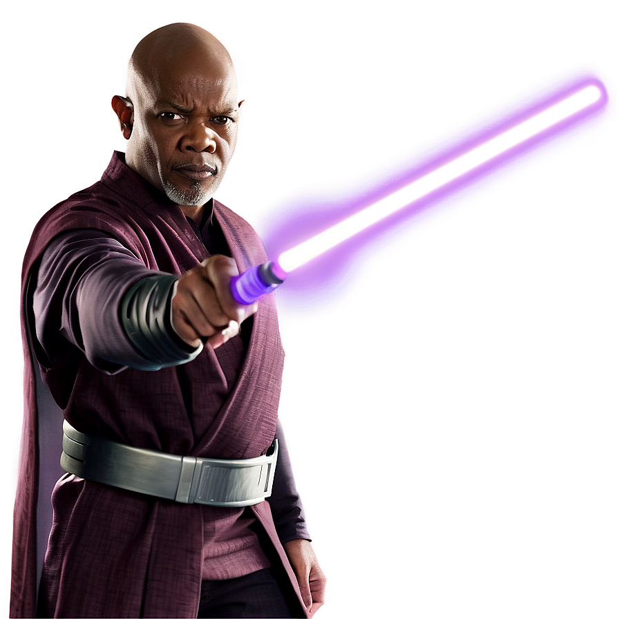 Mace Windu Portrait Art Png 8 PNG