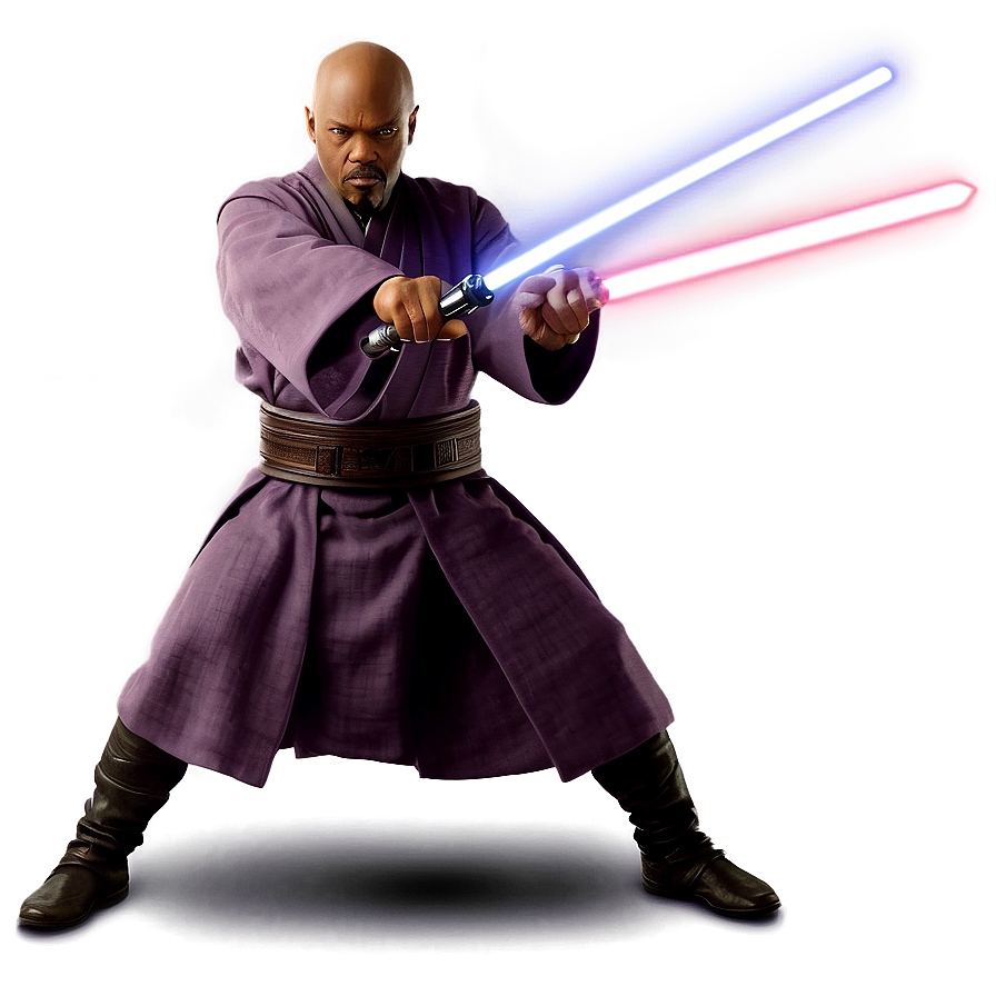 Mace Windu Saber Technique Png 06242024 PNG