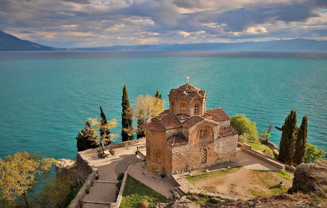Macedonia Brown-bricked Church Background