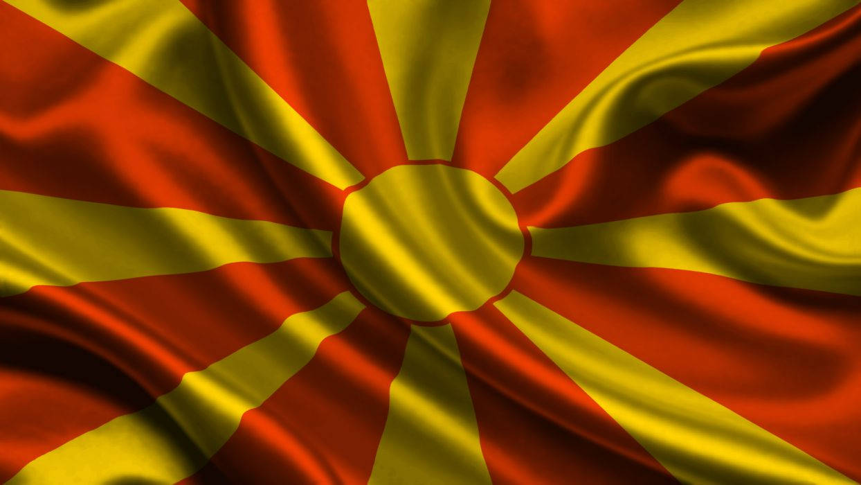 Macedonia Flag Wave Pattern Background