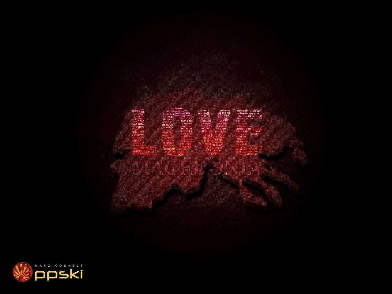 Macedonia Love Typography Picture