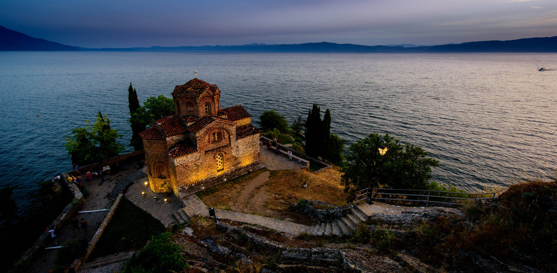 Macedonia St. John Church On Cliff Background