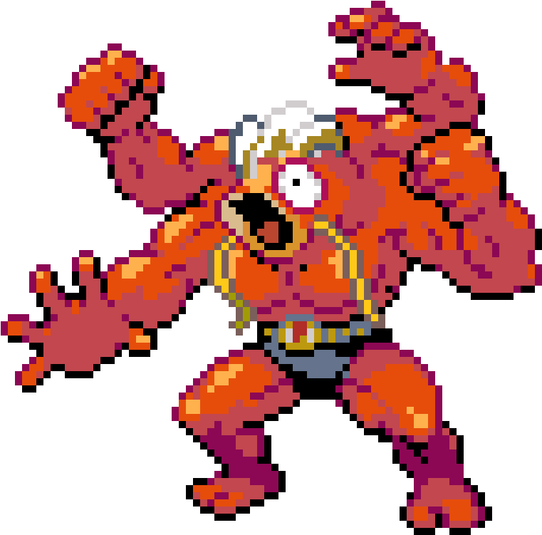 Machamp Pixel Art Pose PNG