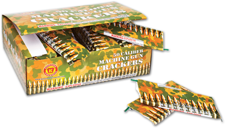 Machine Gun Firecrackers Packaging PNG