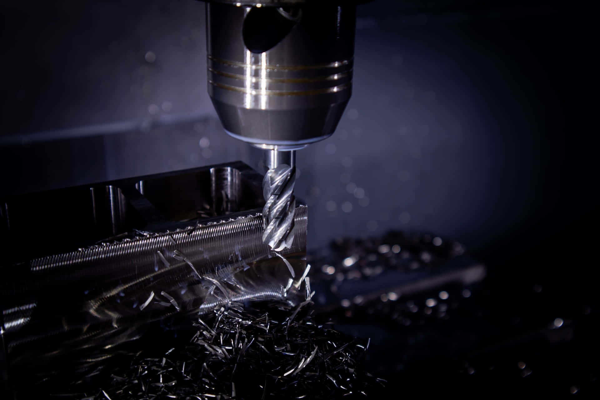 En maskine bruges til at fremstille metalprodukter. Wallpaper